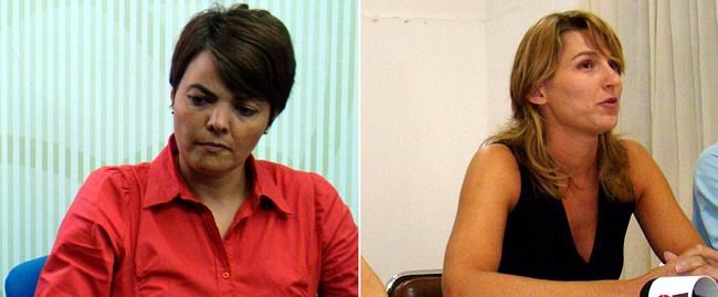 Gloria Gallardo y Cecilia Ghione, dos mujeres que podrían enfrentarse por la intendencia.