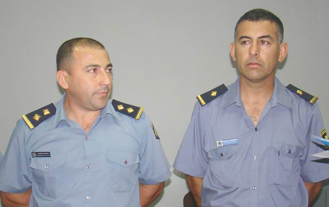 Gustavo Quiroga y Marcelo Chaparro, los máximos responsables de la seguridad local.