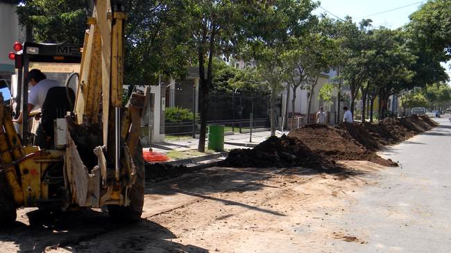 Cloacas_CalleTucuman650 Vista de las tareas que se realizaron en calle Tucumán.