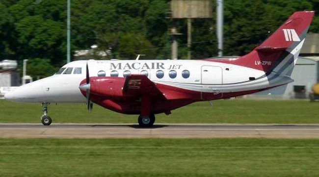 Una de las aeronaves de la empresa Macair (Internet).