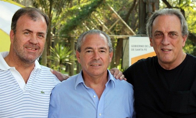 Traverso, Barletta y Bertolini, en el evento del domingo.