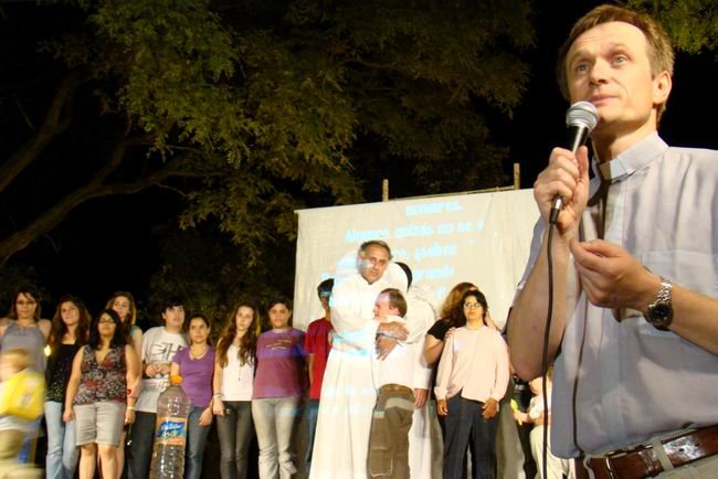 El Padre José María, ahora en la parroquia de Santa Rosa de Lima, en Rafaela.