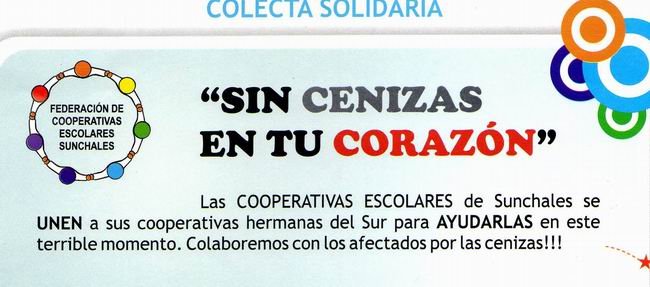 Detalle de uno de los afiches que promocionan la campaña solidaria.