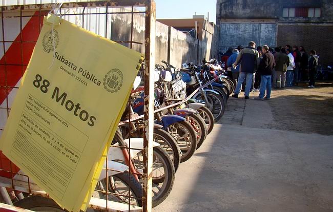 Algunas de las motos exhibidas en la mañana de hoy.