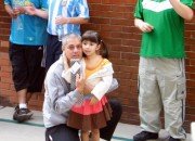 Isabella y su papá Eduardo.