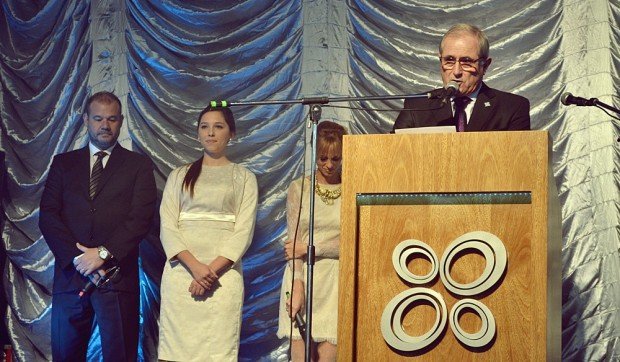 Elvio Meolans, Presidente de la Comisión Directiva de Sancor Salud, durante el discurso de hoy.