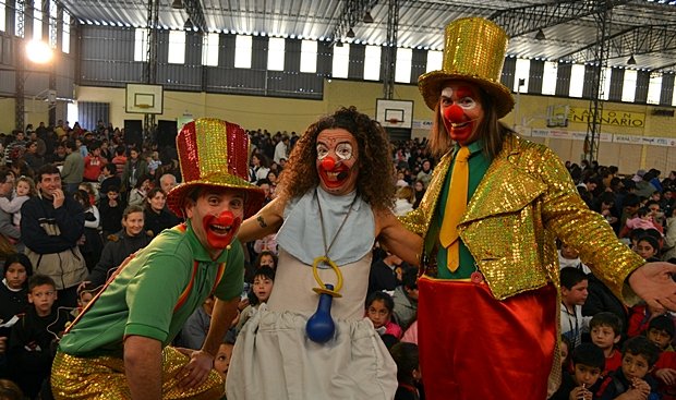 Los payasos, en el espectáculo del año pasado.