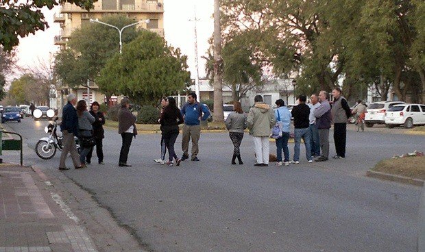 Un momento de la concentración realizada en la tarde de hoy.
