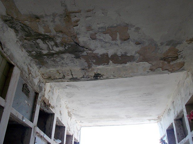 El estado de preocupación y peligro del Cementerio, donde no se efectúan trabajos de mantenimiento hace años (Prensa Soem).