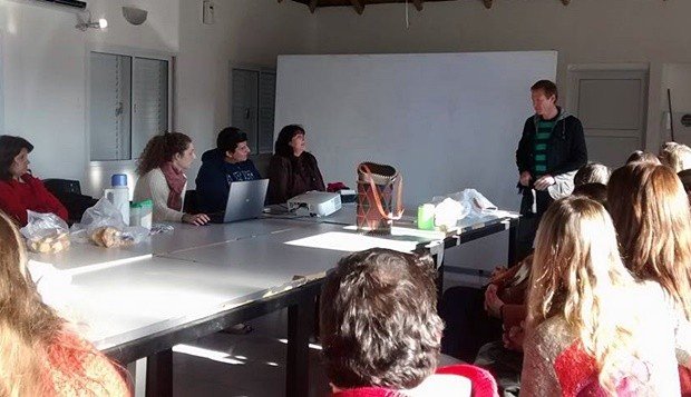 El mandatario electo, ayer en la reunión de trabajo.