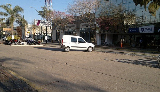 Imagen de cómo se encontraba el centro de la ciudad el primer día de aplicación del sistema (Archivo).