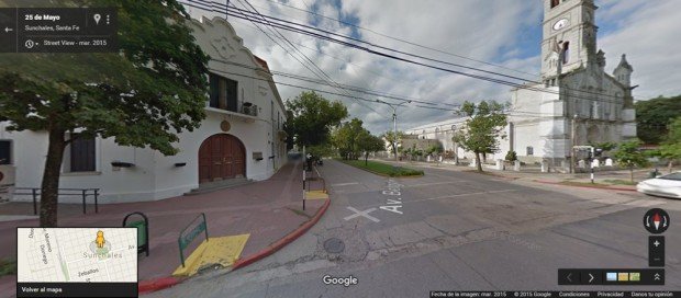 Municipalidad y Parroquia "San Carlos", en la mirada de Google Maps.