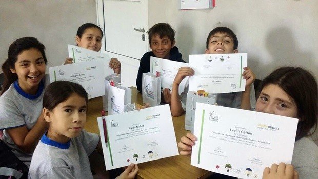 Los alumnos participantes del programa implementado (Foto: Grupo Sancor Seguros).