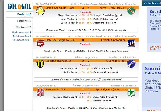 Federal A - Semifinales