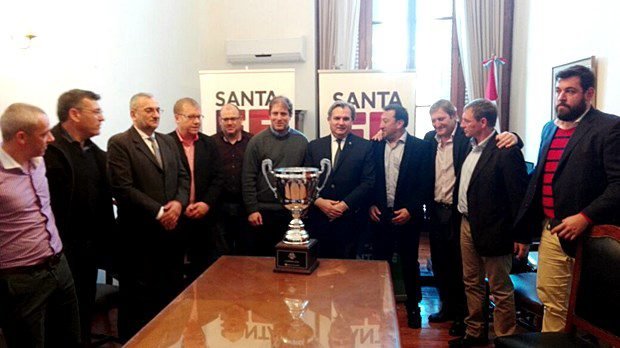 Las autoridades presentes en la mañana de hoy en Santa Fe (Foto: Prensa Copa Santa Fe).