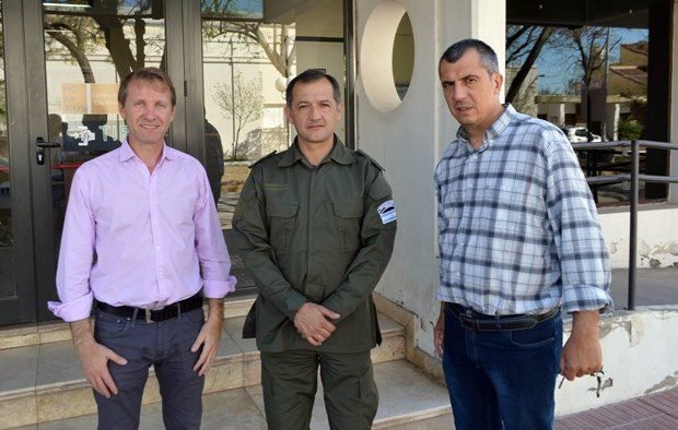 Toselli, Bauducco y Finos, tras la reunión en el Municipio (Prensa Municipalidad).